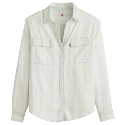 Abbildung von Levi&#039;s Doreen Utility IN Patches 2 Hemdbluse, Damen, Größe: Small, Francis stripe tamel