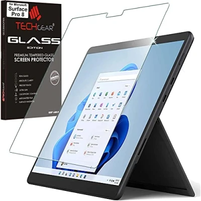 Abbildung von TECHGEAR Matt Schutzfolie kompatibel mit Microsoft Surface Pro 8 MATTE Glas Edition Genuine Tempered Screen Protector Guard Cover