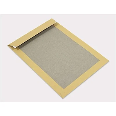 Abbildung von Netuno 25x braune Papprückwandtasche DIN B4 250 x 353 mm 400g Versandtasche mit Papprücken haftklebend ohne Fenster großer Briefumschlag braun Papprückwand aus Graupappe