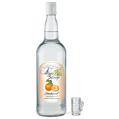 Abbildung von Alpenschnaps &quot;Steinbeisser&quot; Marille 1 Liter 35% incl. Stampl