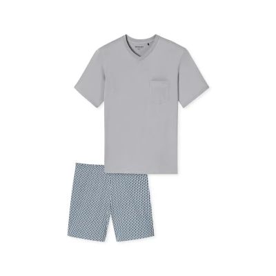 Abbildung von Schiesser Herren Schlafanzug kurz V Ausschnitt Nightwear Set, Sortiert 8_180216, 56