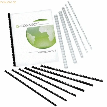 Abbildung von Connect Plastikbinderücken A4 10mm schwarz VE=100 Stück