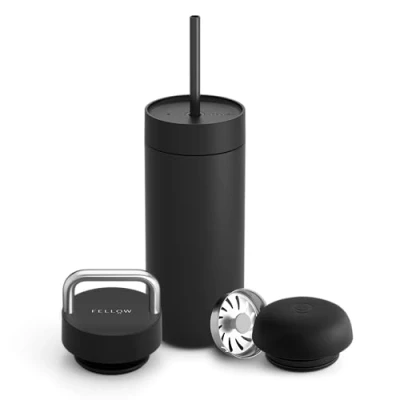 Abbildung von FELLOW Carter Thermal Mug Set 3 caps Matte Black 473 ml
