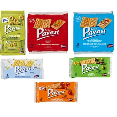Abbildung von Testpaket Gran pavesi snack crackers 6 stuck Salzgebäck gesalzen + Italian Gourmet polpa 400g