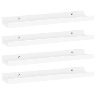 Abbildung von vidaXL Regal Wandregale 4 Stk. Hochglanz Weiß 40x9x3 cm, tlg.