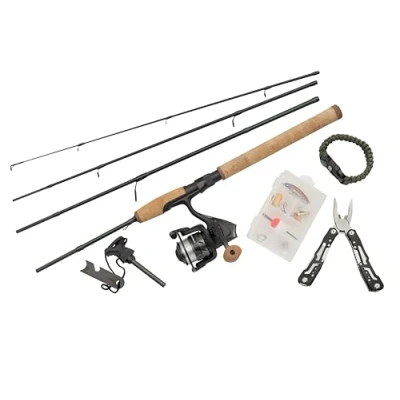 Abbildung von Abu Garcia Diplomat Wilderness Survival Kit Combo, Komplettes Angel und Überlebensset für Outdoor Abenteuer mit Paracord Notfall, Multitool, Armband, Camping, Wandern, Bushcraft
