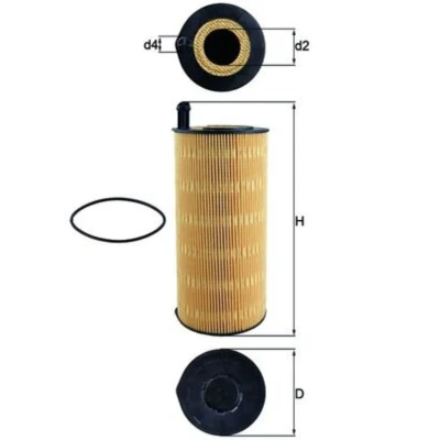 Abbildung von MAHLE ORIGINAL OX 423/9D Ölfilter Filtereinsatz MERCEDES BENZ: ANTOS, ACTROS MP4, AROCS