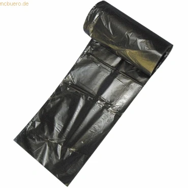 Abbildung von 20 x Hygostar HDPE Müllbeutel 60l 25my Rolle VE=20 Stück schwarz