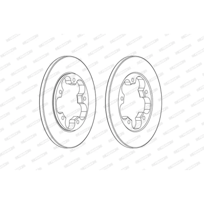 Abbildung von FERODO PREMIER DDF2484C Bremsscheibe 308 16 5 150,5 voll beschichtet ohne Zubehör FORD: Transit V363 Kastenwagen, Bus