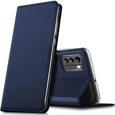 Abbildung von Verco Handyhülle für Nokia G50 5G, Premium Handy Flip Cover 5G Hülle [integr. Magnet] Book Case PU Leder Tasche, Blau