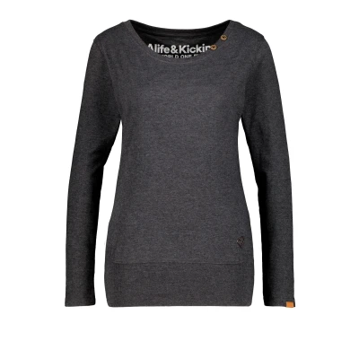 Abbildung von alife &amp; kickin Connyak A Longsleeve Langarmshirt, Damen, Größe: Small, Moonless melange