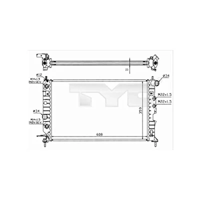 Abbildung von Kühler, Motorkühlung TYC 725 0004 R