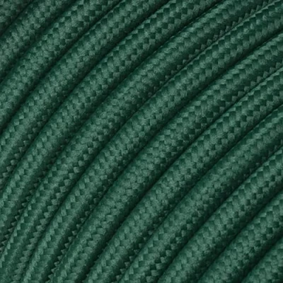 Abbildung von Textilkabel für Lampe, Stoffkabel, 3 adrig (3x0,75mm²), Dunkelgrün 5 Meter