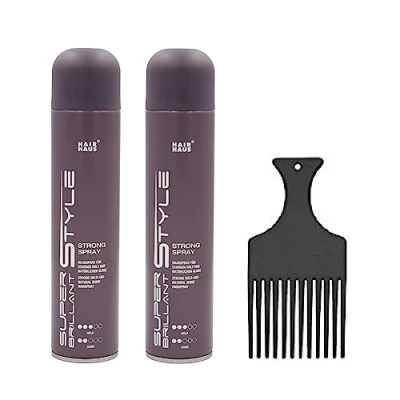Abbildung von HAIR HAUS Super Brilliant Styler Haarspray strong 2er Pack mit Fingerstyler
