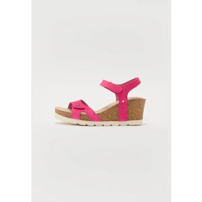 Abbildung von Panama Jack Julia Plateausandalette, Damen, Größe: 38, Fuchsia Schuhe