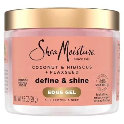 Abbildung von SheaMoisture Flaxseed Edge Control Gel Hair Products for Curly Coconut and Hibiscus Paraben Free 3.5 oz