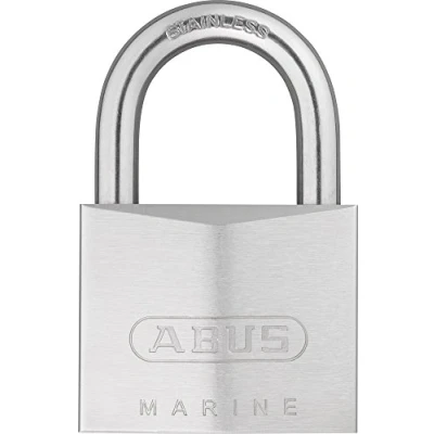 Abbildung von ABUS Marine Vorhängeschloss 75IB/50 wetterfest Messing Schlosskörper mit Nickel Pearl Beschichtung Sicherheitslevel 7 Silber
