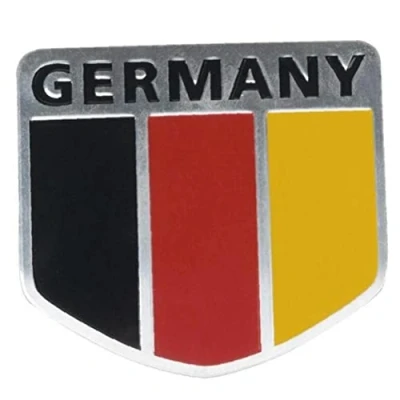 Abbildung von Ruluti Auto Schild Emblem Aluminium Deutschland Flagge Abzeichen Universal Aufkleber