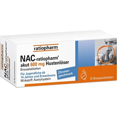 Abbildung von NAC ratiopharm akut 600 mg Hustenlöser Zitronengeschmack 10 St