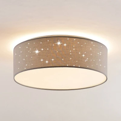 Abbildung von Lindby Ellamina LED Deckenleuchte, 40 cm, hellgrau