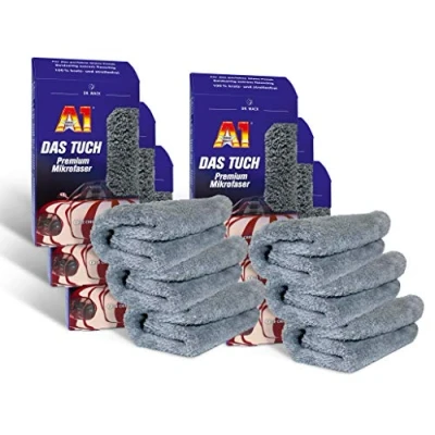 Abbildung von ILODA 6X Dr. Wack A1 DAS Tuch Premium Mikrofaser, Mikrofasertuch für Autopflege, Profi Microfasertuch Auto, Mikrofasertücher Autolack EIN kratzfreies Polieren