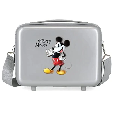Abbildung von Disney 100 Mickey Joyful Kulturbeutel, anpassungsfähig, Grau, 29 x 21 15 cm, starres ABS, 9,14 l, 0,63 kg