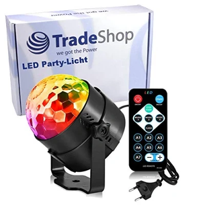 Abbildung von LED Discokugel Kinder Discolicht Musikgesteuert Disco Lichteffekte RGB Partylicht, Zeitgesteuertes USB Stimmungslicht mit 7 Farben, Fernbedienung für Kinder, Zimmer, Party