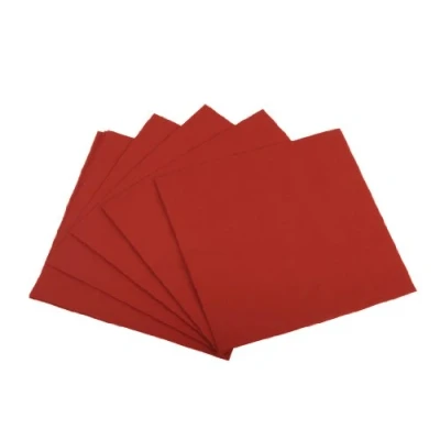 Abbildung von Funny Zelltuchservietten 40 x cm, 1/4 Falz, 3 lagig, rot 4er Pack (4 250 Stück)