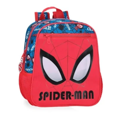 Abbildung von Marvel Joumma Spiderman Authentic Vorschulrucksack, anpassbar an Trolley, rot, 23 x 28 10 cm, Polyester, 6,44 l, Trolley