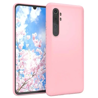 Abbildung von EAZY CASE Handyhülle Silikon mit Kameraschutz kompatibel Xiaomi Mi 10 Note Lite in Rosa, Ultra dünn, Slimcover, Silikonhülle, Hülle, Softcase, Backcover