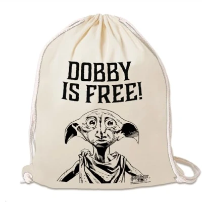Abbildung von Logoshirt Rucksack Harry Potter Dobby IS FREE Tourenrucksack, Größe: One Size, Altweiss