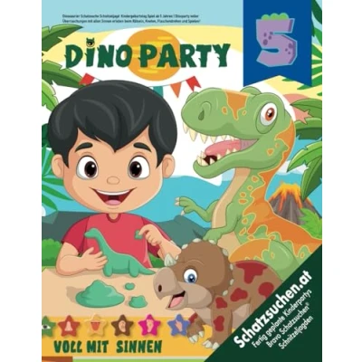 Abbildung von Dinosaurier Schatzsuche Schnitzeljagd Kindergeburtstag Spiel ab 5 Jahren: Dinoparty voller Überraschungen mit allen Sinnen erleben beim Rätseln, ... und Spielen! (Bravo Schatzsuche)