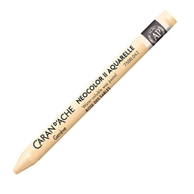 Abbildung von Caran d&#039;Ache NEOCOLOR II 042 FLEISCHFARBIG/FLESH (7500.042) / Pastelle 10 Stück (1er Pack)/ aus Wasservermalbarem Wachs/Für Papier Karton Glas Holz Leder Stoff Stein