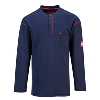 Abbildung von Crew Neck Button T Shirt Color: Navy Talla: XXL
