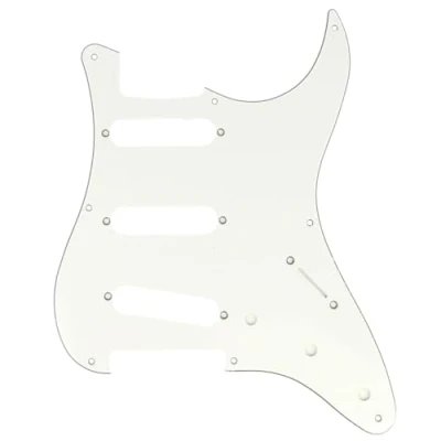 Abbildung von Musiclily Pro 8 Löcher Strat Pickguard Gitarren Schlagbrett für MIJ Fender Japan 57 Vintage Style Stratocaster,3 lagig Pergament