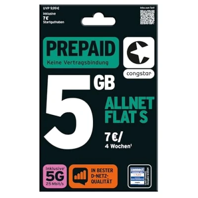 Abbildung von Congstar Prepaid Allnet S Prepaidkarte