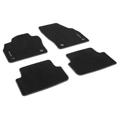 Abbildung von Volkswagen 2G7061270WGK Fußmatten Premium Velours Textilfußmatten 4X Stoffmatten, schwarz, mit Taigo Schriftzug