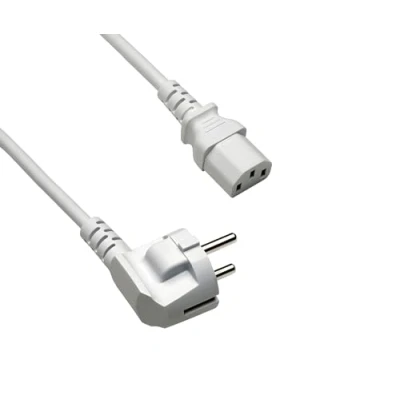Abbildung von DINIC Stromkabel Netzkabel CEE 7/7 Schutzkontaktstecker auf C13, VDE, (1,80m, grau)