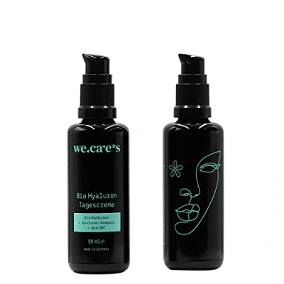 Abbildung von wecares Bio Hyaluron Tagescreme vegane Anti Aging Feuchtigkeitscreme mit Aloe Vera, Rambutan &amp; OPC für Gesicht Haut natürliche Kosmetik made in Germany