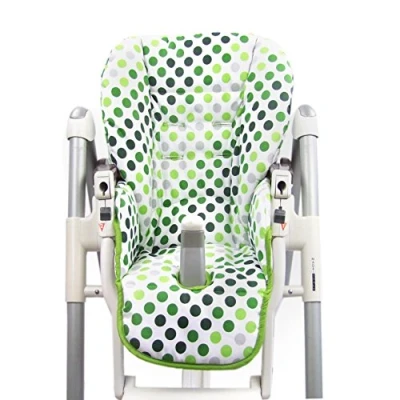 Abbildung von BAMBINIWELT Ersatzbezug Sitzkissen Bezug kompatibel mit Peg Perego Prima Pappa Diner (pistazie Punkte)
