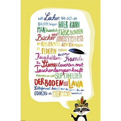 Abbildung von Close Up Kinderzimmer Regeln Poster Premium Kinder Plakat 91,5 x 61 cm + Ãœ