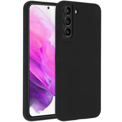 Abbildung von Samsung Galaxy S22 Plus Hülle Silikon Accezz Soft Case/Backcover Handyhülle Schwarz