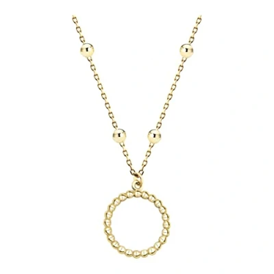 Abbildung von SOFIA MILANI Damen Halskette 925 Silber vergoldet/golden Kreis Anhänger N0405