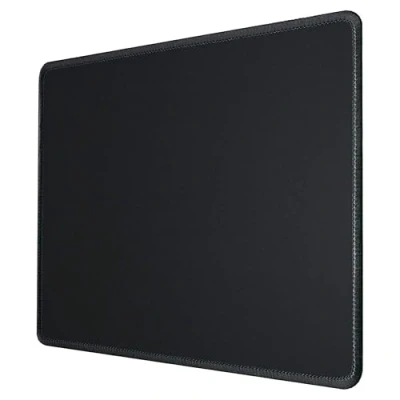 Abbildung von silmo Mauspad 250 x 200 mm Stoff Mousepad klein Schwarz Vernähter Rand rutschfest für Gaming Büro Office Homeoffice 25 20 cm Mouse Pad Mat Mausunterlage f alle Maus Arten