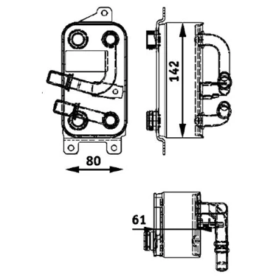 Abbildung von MAHLE ORIGINAL CLC 43 000P Ölkühler, Automatikgetriebe BMW: 5 Limousine, 7, Touring