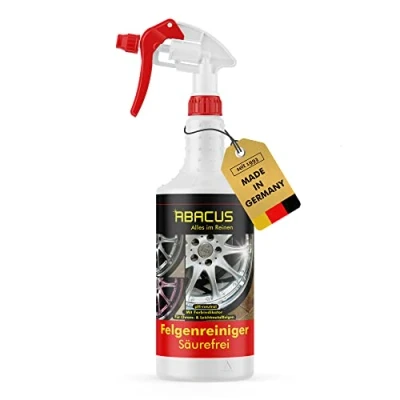 Abbildung von ABACUS® Felgenreiniger Säurefrei für Chrom &amp; Leichtmetall Felgen, schonend kraftvollen Felgenreiniger, ohne Säure, Reiniger Felge mit Farbumschlag 750 ml