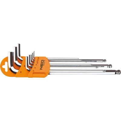 Abbildung von NEO TOOLS 09 525 Winkelschraubendrehersatz 1.5 mm, 2 2.5 3 4 5 6 8 10 mm Chrom Vanadium Stahl 9