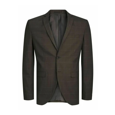 Abbildung von Jack &amp; Jones Premium Karierter Sakko, Herren, Größe: 46, Chocolate torte