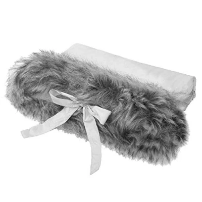 Abbildung von SPRINGOS Kinderwagen Muff｜Handwärmer｜47 x 33 cm｜Hellgrau｜Webpelz｜Schlaufe｜Reißverschluss｜Wasserabweisend｜Handschuh｜Warm｜Praktisch (Hellgrau)