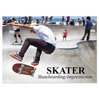 Abbildung von Skater. Skateboarding Impressionen (Wandkalender 2025 DIN A2 quer), CALVENDO Monatskalender